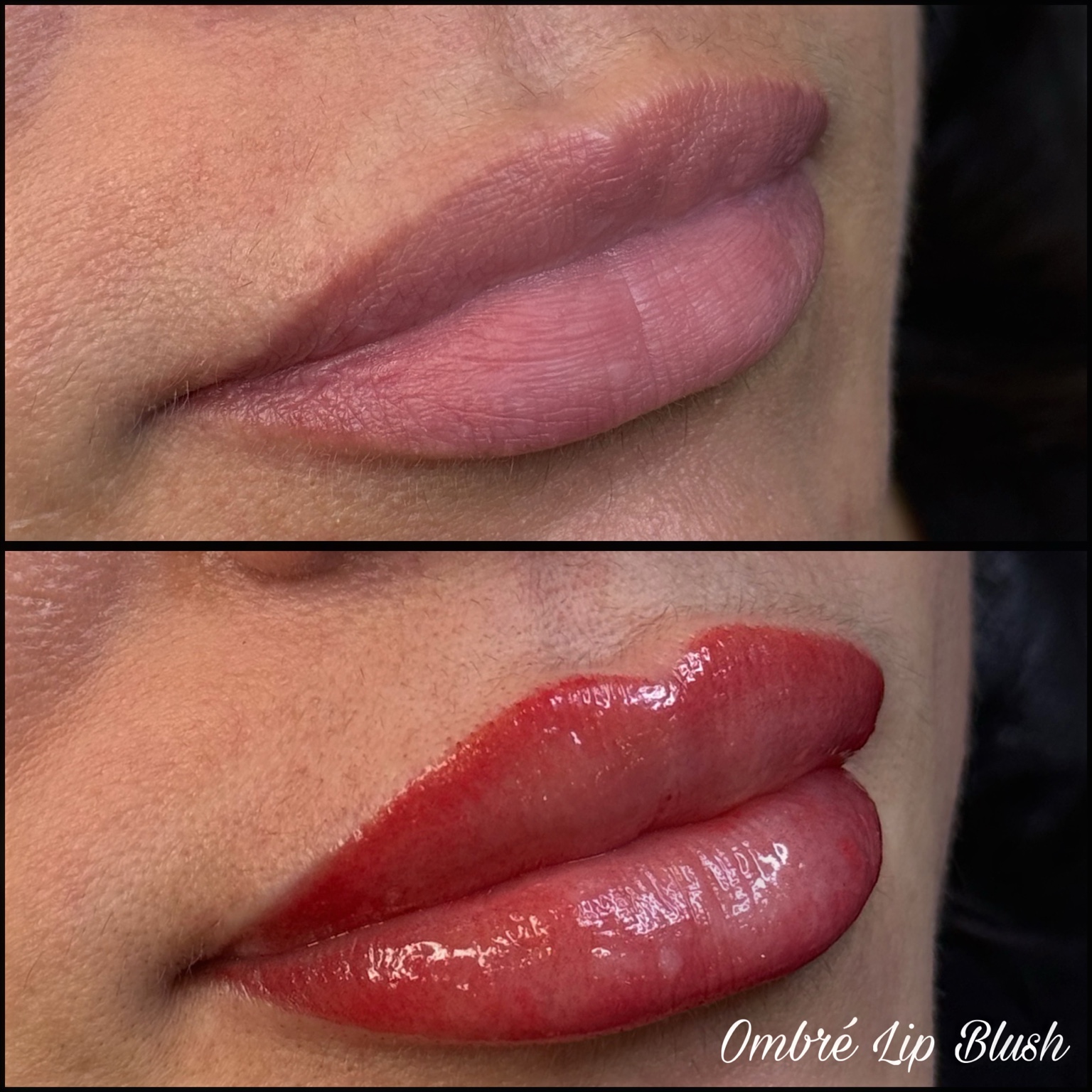 Original client lip blush before-and-after
